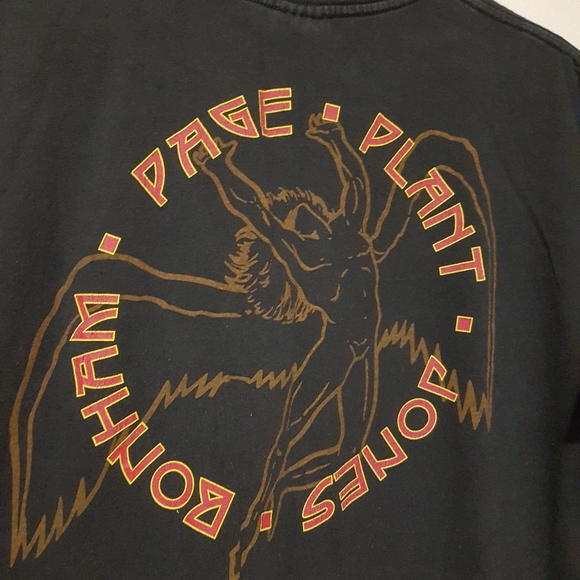 Vintage Led Zepellin Band Shirt XL Double Sided Graphics - Picture 8 of 9